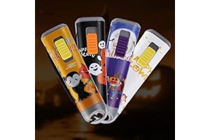 EverBrite 4-Pack Halloween Torches, Small Flashlight, Pocket LED Torch with Clip for Reading, Camping, and Emergencies, Batteries Included