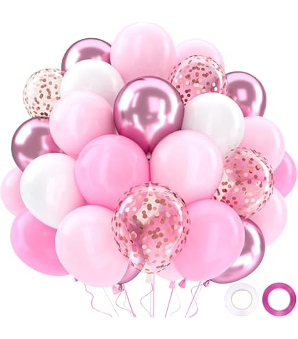 50 Pcs It's A Girl Balloons - 12 Inch Pink Latex Baby Shower Decorations For Gender Reveal Parties