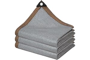 SDLLG Sonnenschutznetz mit Ösen aus HDPE Grau 3x4m Sonnensegel mit 90% Schattierwirkung Schattennetz Garten UV-Schutznetz Atmungsaktiv Windschutznetz Stall für Picknick, campen Anpassbare