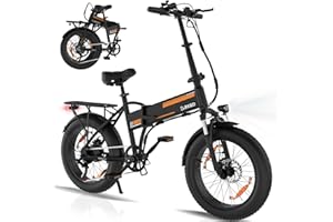 ELEKGO Bicicletta Elettrica per Adulti, 20"x4.0 Fat Tire E-Bike con Motore 250W, Batteria Rimovibile 36V12AH, Bici Elettrica Pieghevole Autonomia 35-90KM, City E-Bike MTB Ebike con 2 modalità di guida