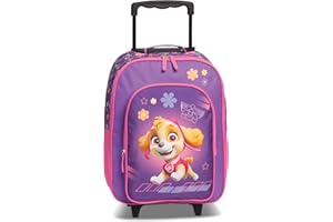 Fabrizio Paw Patrol Chase Marshall Skye Kinder Trolley Kinderkoffer Weichgepäck Polyester 32 x 42 x 16/21 cm Vol. 17 l (Lila Skye)