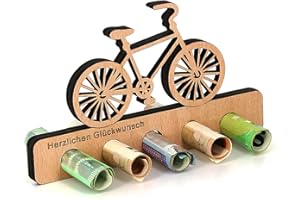 Giftota - Originelle Geburtstag Geldgeschenk Holz - Geldgeschenk für Radfahrer - Fahrrad Geschenk - Geschenke aus Holz - Geschenk für Freunde, Familie, Liebhaber