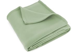 LINNEA Fleecedecke, 180 x 220 cm, Isba, mandelfarben, 100 % Polyester 340 g/m², feuerbeständig