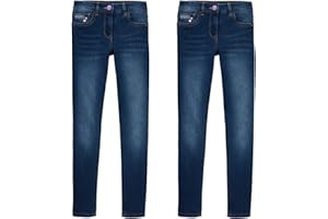 WEICHERS 2er Pack Kinder Thermohosen Jeanshose Jeans Mädchen Jungen Hose warm gefüttert Winterhose kuschelig 92-158