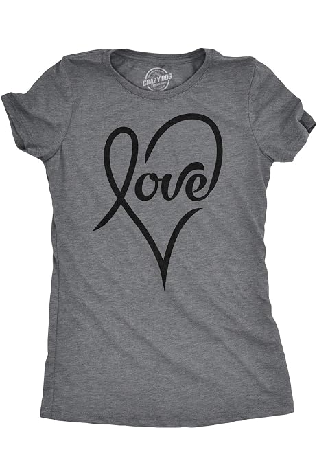 Womens XOXO Script Heart Cute Hugs and 