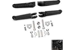Hokuotolite Estriberas, reposapiés trasero y conductor delantero para Yamaha YZF-R1 2012-2019, YZF-R1S 2016-2018, YZF-R1M 2015-2019 (negro)