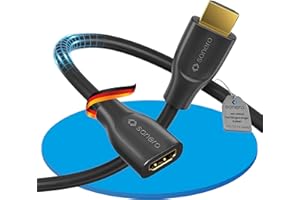 Sonero® 4K HDMI Verlängerungskabel, Premium High Speed, 4K 60Hz, HDMI Stecker auf HDMI Buchse, vergoldete Kontakte, zweifache Abschirmung, PVC-Mantel, 0,50m