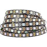 BTF-LIGHTING WS2812B 5M 60 LEDs/Pixels/m 300LEDs RGB Schwarz PCB Streifen mit 5050 SMD LEDs 5V IP30 Nicht Wasserdicht(Nicht i