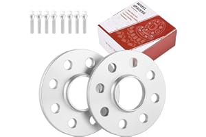 ISINEVER Spurverbreiterung 4x100 20mm 2x10mm Kompatibel mit VW Golf Kompatibel mit Audi Kompatibel mit Seat mit Radschrauben M14x1.5 Spurplatten Distanzscheibe Mittenzentrierung 57,1mm Schwarz