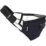 PureMe Cotton Reuseable Mask (Dark Blue, With Valve, Pack of 1) for Unisex