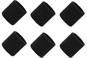 KOBOKO 6 Stücke Schweißband Handgelenk,Schweißband Kinder,Schweissband Handgelenk Herren,für Basketball,Fitness,Tennis, Handgelenkschutz egen Verstauchungentz egen Verstauchungen