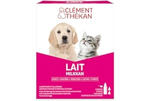 Clément Thékan - Lait Milkkan - Lait en Poudre - Aliment Complet d'allaitement des Chiots et Chatons - 400 g (2x200 g)