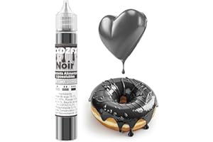HXDZFX Colorant Alimentaire Liposoluble à Base D'huile pour Chocolat Noir - Colorant Chocolat pour Les Gâteaux, Le Bonbons, Le Glaçage, La Crème Glacée, Le Beignets, Le Biscuits - 30ml