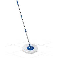 Gala Spin Mop Extendable Handle/Stick Rod with Microfiber Refill, Stainless Steel Spin mop replacement handle and refill…