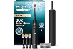 ‎PHILIPS Philips Sonicare DiamondClean 9900 Prestige elektrische Zahnbürste, mit SenseIQ Technologie und App, 5 Putzmodi, 3 Intensitätsstufen, Reiseladeetui, schwarz, Modell HX9992/43