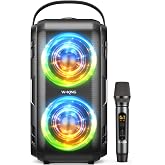 Kablosuz Mikrofonlu Bluetooth Hoparl&ouml;r, W-KING 80W Taşınabilir Y&uuml;ksek Sesli Parti Bluetooth Bluetooth Box m&uuml;zik kutusu -2 Tam
