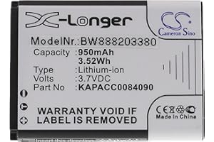 vhbw Batterie Compatible avec Kap Else ESKAPAD, ES-KAP-Ad VR Scanner de Code-Barre POS (950mAh, 3,7V, Li-ION)