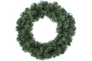 EVERLANDS Christmas-Decorations Tannenkranz 35cm künstlich für Indoor Outdoor mit Softnadeln grün