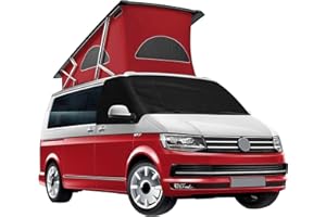 SOEKODU Housse de Pare-Brise Avant Compatible avec VW T6, Luxe Pare-Soleil de Fenêtre 100% Occultant, Bloque Les Rayons UV, Résistante Aux Intempéries Housse de Pare-Brise de Voiture