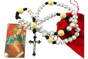 Westmon Works Baseball Sport Rosary Gift Set with Saint Sebastian Prayer Card and Bag
