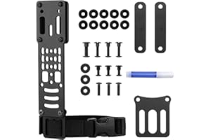 Zhongren Metall Modularer Holster Adapter Universal Expansion Board Einstellbare Multi-Winkel Loch Tactical Sinking Holster Drop Leg Hanging Plate Kompatible Safariland QLS, G-Code
