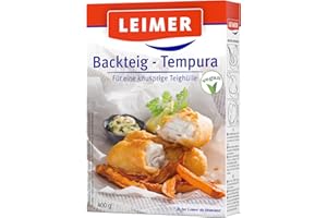 ‎LEIMER LEIMER Backteig Tempura 400g - Ideal um herzhafte und süße Speisen mit einer goldbraunen knusprigen Teighülle zu ummanteln (1 x400g)