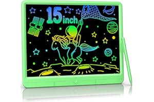 ‎TUGAU TUGAU LCD Schreibtafel Kinder Erwachsene, Löschbarer Maltafel Zaubertafel kinder 15 Zoll Zeichenbrett Geburtstag Weihnachts Geschenke Spielzeug für 3 4 5 6 7 8 Mädchen Jungen (Grün)