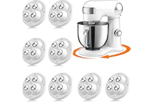 TRVL FIELDER Selbstklebende Lenkrollen, 360° schwenkbares Universal-Lenkrad, Mini-Rollenkugellager für kleine Küchengeräte, Aufbewahrungsbox, Mülleimer DIY (mit 4 Kugellagern, weiß, 8 PCS)