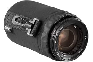 Hama Objektivbeutel, Neopren, Größe M, u.a. passend für Objektive von Herstellern wie Nikon, Canon, Olympus, Panasonic, Sony, Sigma, Tamron, Leica uzw.
