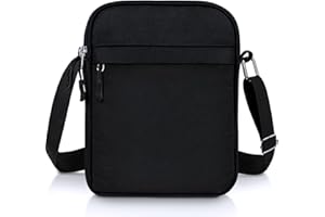 ENONEO Borsello Uomo Tracolla Piccolo Borsa a Tracolla Casual Borsa a Spalla da Uomo Grande Capacità 5 Tasche, per Passaporti, Portafoglio, Telefono