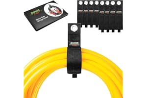 APROMISITH Verlängerungskabel-Organizer & Aufhänger (8er Pack). Flexible Klettbänder mit Dreieckschnalle für Kabel, Drähte, Seile, Schläuche. Optimale Organisation und Aufbewahrung in Haus