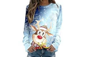 HAOHON Weihnachtspullover Damen Weiß Weihnachten Pullover Katze Alkohol Weihnachspullis XXL mit Glitzer Fleece Christmas Sweater Damen Weihnachts Tshirt Sweatshirt Xmas Pulli Shirt Weihnachts Hoodie