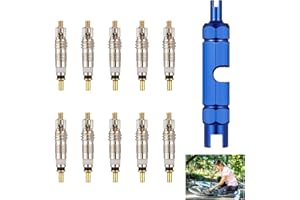 APKPESTERML 11 Pezzi Nucleo Valvola Bici, Valve Core Remover Repair Tool Kit sostituzione Strumenti per la Rimozione della Multifunzione Rimuovere Attrezzidel del Nucleo della Valvola di Bicicletta Presta