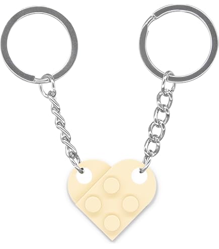 Keboyoe 30 Pièces Porte-Clés Coeur En Briques Porte-Clés En Forme De