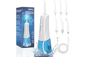 SURFOU Profesjonalny spryskiwacz stomatologiczny, odkamieniacz i irygatory do czyszczenia zębów strumień wody, oczyszczacz zębów opryskiwacz międzyzębowy irygator, przenośny flosser wodny do zębów