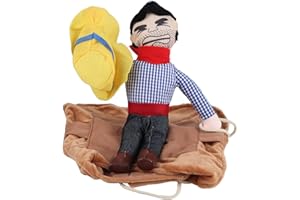 ‎FILFEEL Filfeel Dog Costume, Funny Halloween Costume for Dogs, Cowboy Jacket for Small, Medium, Large Dogs (L-Riding)