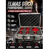 Mucit Home Pro Kutu 6 Par&ccedil;a Elmas Kaplı Pan&ccedil; Seti 20-65 mm Mermer Granit Seramik Delme Pan&ccedil;