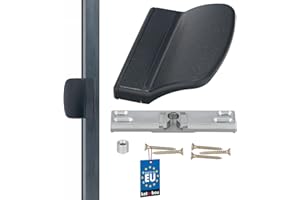 KOTARBAU® Pratico snodo per porta del balcone, in antracite, sicuro per fumatori, per terrazze, maniglia di chiusura universale
