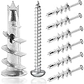 Rigipsdübel, 50 Stück Selbstbohrender Gipskartondübel, Metall mit Schrauben Dübel, Rigipsdübel Selbsterblockdauger Hohlraumdü