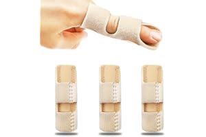 BLMHTWO 3 Pcs Finger Splints Adjustable Trigger Finger Splint Finger Brace Finger Support Trigger Finger Brace for Trigger Mallet Broken Knuckle Immobilization Straightening for All Fingers(Skin)