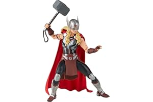 Marvel Hasbro Legends Series - Mighty Thor, action figure collezionabile da 15 cm, ispirata al film Thor: Love and Thunder, include 4 accessori e 1 parte Build-A-Figure