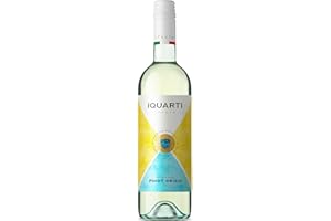 IQUARTI Pinot Grigio - Delle Venezie DOC Italian Still Dry White Wine - 100% Pinot Grigio Grapes - 75cl / 750ml, 12% ABV