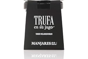 MANJARES DE LA TIERRA Trufa Negra Natural en su Jugo Tuber Melanosporum para Cocina Gourmet - 15 gr Trufa Española de Sarrión, Teruel.
