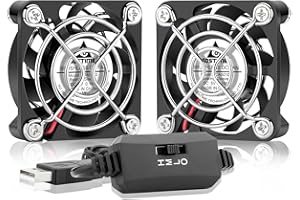 GDSTIME 50mm 5V USB Fan 50 x 10mm Brushless Computer Fan 4500 RPM High Speed For TV Box Router Cabinet