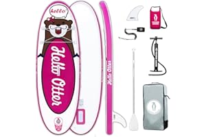 Tuxedo Sailor Inflatable Stand Up Paddle Board SUP Yoga Board Complete Accessories Adjustable Paddleboard, Pump, ISUP Travel Backpack, Mobile Phone Waterproof Bag, Fin, Paddling Surfboard