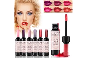 SEGMINISMART 6 Couleurs Matte Rouge à Lèvres Longue Durée et Imperméable dans Bouteille de Vin Rouge Lip Gloss Liquide Lipstick Maquillage à Lèvres Beauté