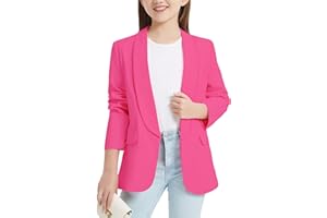 EXARUS Mädchen-Blazer-Jacke, Teenager-Anzug, langärmelig, Schalkragen, formelle Blazer, offene Vorderseite, Innentasche für Kinder von 6–12 Jahren