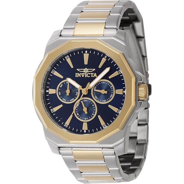 Invicta Aviator 28122 Orologio Uomo - Quarzo, Cassa 50mm Acciaio Inox Oro, Impermeabile 10 ATM