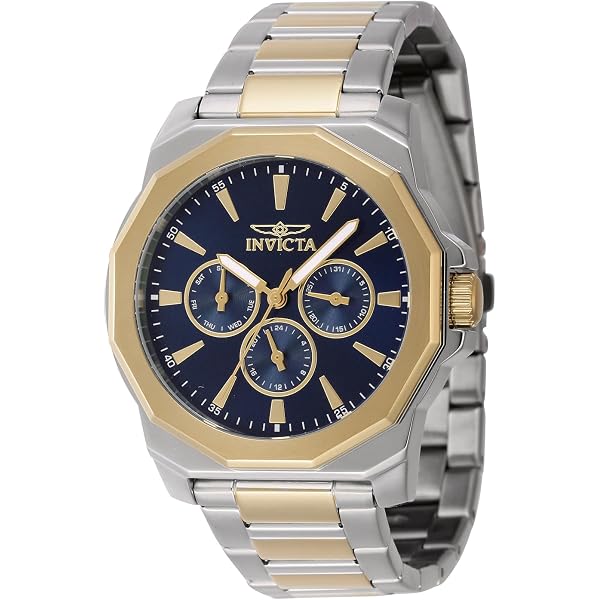 Invicta Aviator 28122 Orologio Uomo - Quarzo, Cassa 50mm Acciaio Inox Oro, Impermeabile 10 ATM