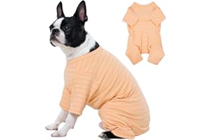 Kuoser Hundepyjama mit Vier Beinen, Hundepullover für Mittelgroße Hunde Haustierkleidung, Fleece Hund Pullis Warme, Herbst und Winter Hunde Pyjamas, L